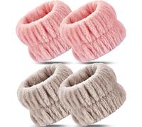 Darfukei Wrist Bands for Washing Face, 4pcs Spa Face Washing Wristbands, Arm Wrist Towels for Washing Face, Absorbent Wrist Face Wash Bands Face Wash Wristbands for Women Men