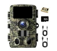 Dargahou Trail Camera - 4K 48MP Game Camera with Night Vision, 0.05s Trigger Motion Activated Camera, IP66 Waterproof, 130 Wide-Angle No Glow Infrared LEDs for Outdoor Wildlife