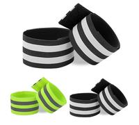 Dargds Pack of 6 Bicycle Trouser Clips, Reflective Band, Trouser Protection Bicycle, Reflectors Clothing, Reflectors Bicycle, Reflective Bands with Velcro Fastening for Outdoor Jogging Cycling