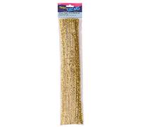 Darice 10424-22 Chenille Tinsel Stems Gold 6Mmx12In 25P, 25 Piece (6mm x 12in)