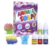 Darice Soap Making Kit for Kids - Crafts Activity Science Kits - STEM DIY Educational Animal Toys for Boys & Girls Ages 6+, Rot/Gelb/Blau, Rot/Gelb/Blau