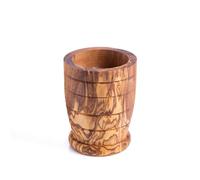 DARIDO Olive Wood Tea Light Candle Holder, ROUND 6x6x7cm, Handmade Rustic Christmas Table Decorations for the Kitchen, Living Room, Bathroom, Vintage Elegant Gift, Romantic Centerpiece for Home Decor