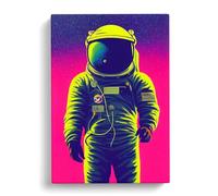 Daring Astronaut Canvas Print | Gallery Wrapped 30mm Frame Wall Art | 30x20 inches | Ready to Hang | Modern Space Picture | Living Room Bedroom Lounge Office