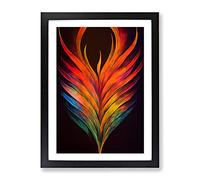 Daring Feather Framed Print | A4 Black Framed Wall Art | Ready to Hang | Modern Nature Picture | Living Room Bedroom Lounge Office