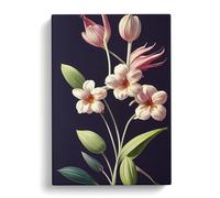Daring Flowers Canvas Print | Gallery Wrapped 30mm Frame Wall Art | 30x20 inches | Ready to Hang | Modern Floral Picture | Living Room Bedroom Lounge Office