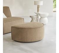 Dario - Camel-coloured fabric footrest Brown