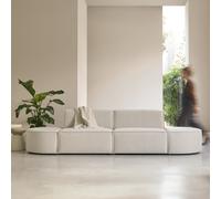 Dario - Modular 2-seater sofa in beige fabric Beige
