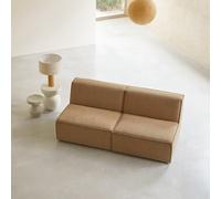 Dario - Modular 2-seater sofa in camel fabric Brown
