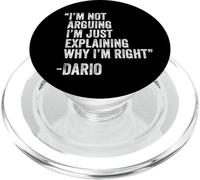 Dario Quote Funny Birthday Custom Name Idea Engineer PopSockets PopGrip for MagSafe