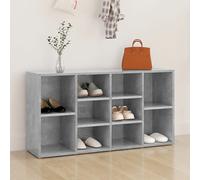 darion shoe storage bench with 10 shelves in concrete effect