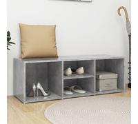 darion shoe storage bench with 4 shelves in concrete effect