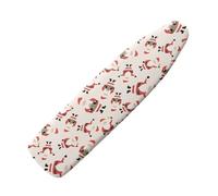Darisoco Christmas Santa Claus Print Ironing Board Cover and Pad Cover with Padding Standard Size Heat-Reflective Ironing Board Covers with Elastic Edges