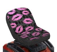 Darisoco Leopard Lip Riding Lawn Mower Seat Cover Universal Tractor Seat Cover Excavator Seat Covers with Back Storage Bag