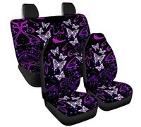 Darisoco Purple Galaxy Butterfly Seat Covers for Cars for Women Suv Seat Covers Full Set 4pcs Auto Accessories for Car Decors Fit Most Vehicle