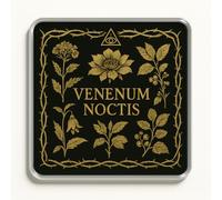 Dark Academia Acrylic Coaster Gift - Nocturnal Elixir Design with Victorian Apothecary Aesthetic for Home Decor