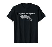 Dark Academia Aesthetic Oh Captain My Captain Feather Pen T-Shirt