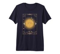 Dark Academia Aesthetic Tarot Aesthetic Sun and Moon Clouds Premium T-Shirt