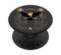 Dark Academia Aesthetic Tarot Card Sun Moon Celestial Owl PopSockets Swappable PopGrip