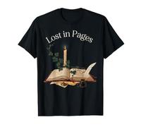 Dark Academia Book Lover Lost in Pages Literary Reader Value Graphic T-Shirt