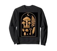 Dark Academia Botanical Mushroom Fern Vintage Cottagecore Sweatshirt