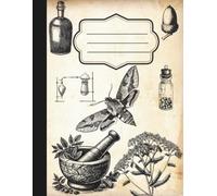 Dark Academia Botany Notebook: 120 wide rule pages, 8.5 x 11 inches, for school, college, office supply, journal, composition, writing, diary, gift
