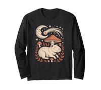 Dark Academia Capybara Enjoying the Mystical Forest Nature Long Sleeve T-Shirt