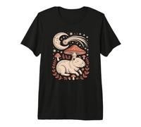 Dark Academia Capybara Enjoying the Mystical Forest Nature Premium T-Shirt