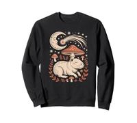 Dark academia capybara enjoying the mystical forest nature Sweatshirt