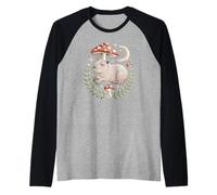 Dark Academia Capybara Resting Under a Magical Night Star Raglan Baseball Tee