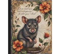 Dark Academia Composition Notebook: Vintage Mouse Illustration | College Ruled Aesthetic Journal | Antique Botanical Style 7.5 x 9.25 in, 110 Pages
