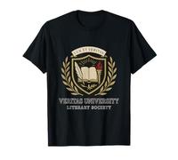 Dark Academia Crest Veritas University Literary Society T-Shirt