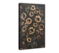 Dark Academia Floral Eye Poster Canvas Poster Bedroom Decor Landscape Office Room Decor Gift 16x24inch(40x60cm)