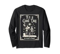 Dark Academia Goth Girls Goth Guys who Love Reading Teens Long Sleeve T-Shirt