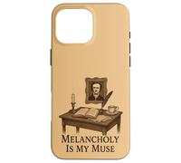 Dark Academia Gothic Vintage Desk Writing Aesthetic Case for iPhone 16 Pro Max