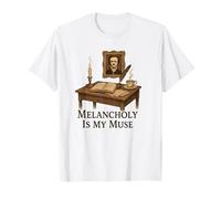 Dark Academia Gothic Vintage Desk Writing Aesthetic T-Shirt