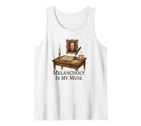 Dark Academia Gothic Vintage Desk Writing Aesthetic Tank Top