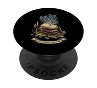 Dark Academia Grimoire Raven Book Stack Witchy Occult Art PopSockets Adhesive PopGrip