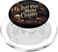 Dark Academia Just One More Chapter Gothic Skull Raven Book PopSockets PopGrip for MagSafe