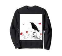 Dark Academia Raven Perched On Skull Sweatshirt