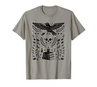 Dark Academia Skull & Raven Vintage Goth T-Shirt