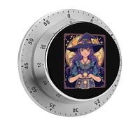 Dark Academia Tarot Card Sun Moon Crystals Witch Mini Kitchen Timer Stainless Steel Desk Countdown Portable Digital Timer for Home Work