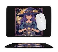 Dark Academia Tarot Card Sun Moon Crystals Witch Mouse Pad Waterproof Mouse Mat Square Mousepad Computer Mousemat for Men Women