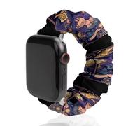 Dark Academia Tarot Card Sun Moon Crystals Witch Watch Band Elastic Scrunchie Watch Strap Soft Wristband Compatible with Apple Watch