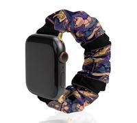 Dark Academia Tarot Card Sun Moon Crystals Witch Watch Band Elastic Scrunchie Watch Strap Soft Wristband Compatible with Apple Watch