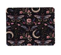 Dark Academia Witchy Mouse Pad, Mystical Butterfly Moon,9.4"x7.9"