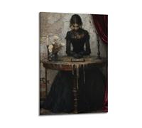 Dark Academic Style Decorative Painting Gothic Victorian Female Oil Painting Wall Decor Poster Art Print Suitable for Galleries, Living Rooms, Bedrooms, Home Decor08x12inch(20x30cm)