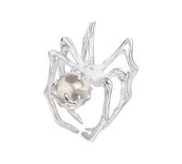 Dark Aesthetic Moonstone Spiders Rings Adjustable Gothic Jewelry for Women Punk Inspired Artisanal Dark Punk Jewelry