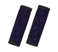 Dark Amethyst Purple Glitter, 2 Pcs Luggage Handle Wrap Grips, Comfort Soft Handle Covers Luggage Tag
