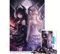 Dark And Light Angels Adult Jigsaw Puzzles1000 Pieces Sharp Mind DownTime Game Family Pastime Art Display (50x75cm)