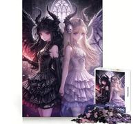 Dark And Light Angels Adult Jigsaw Puzzles1000 Pieces Sharp Mind DownTime Game Family Pastime Art Display (50x75cm)